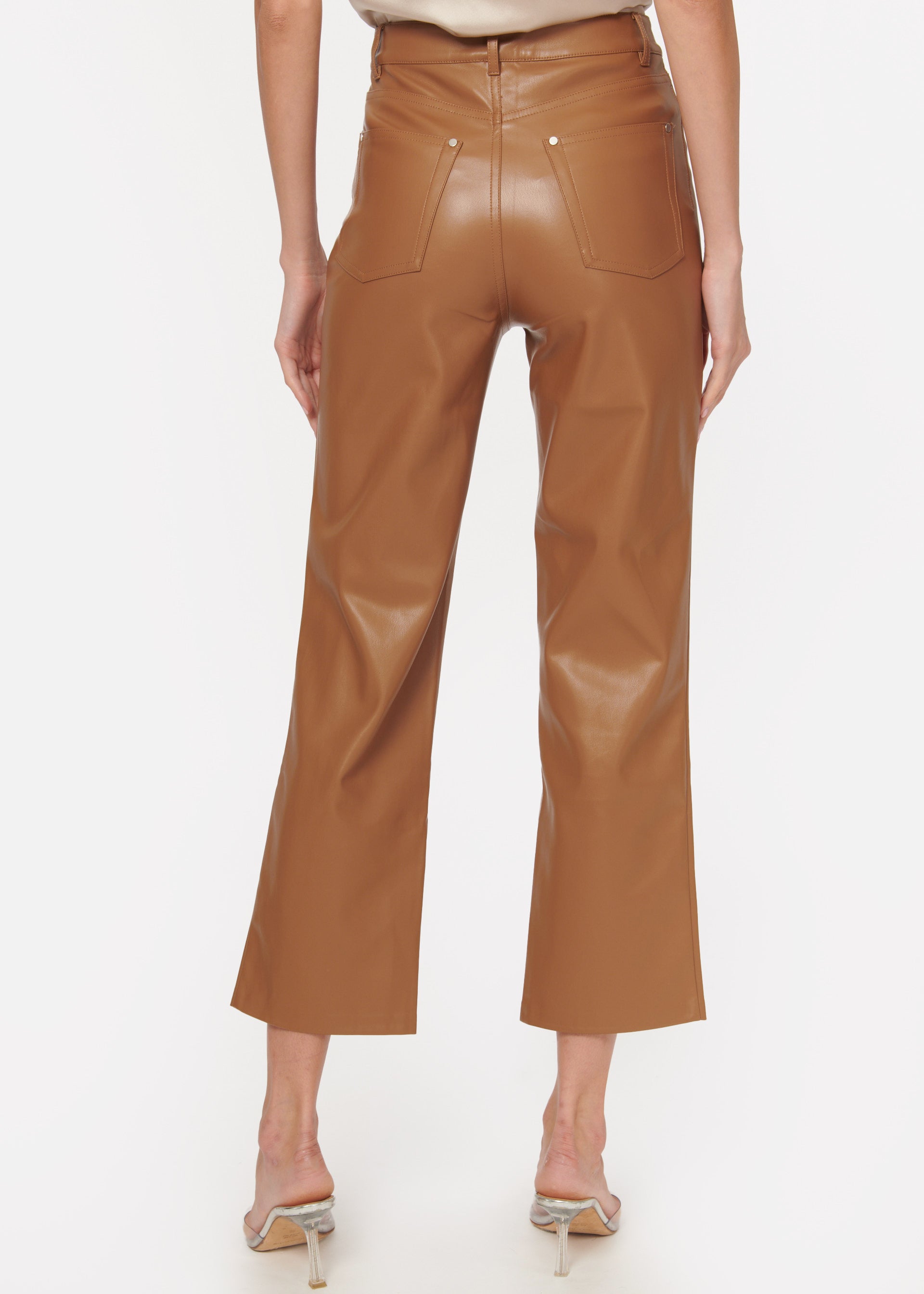 Hanie Vegan Leather Pant Caramel