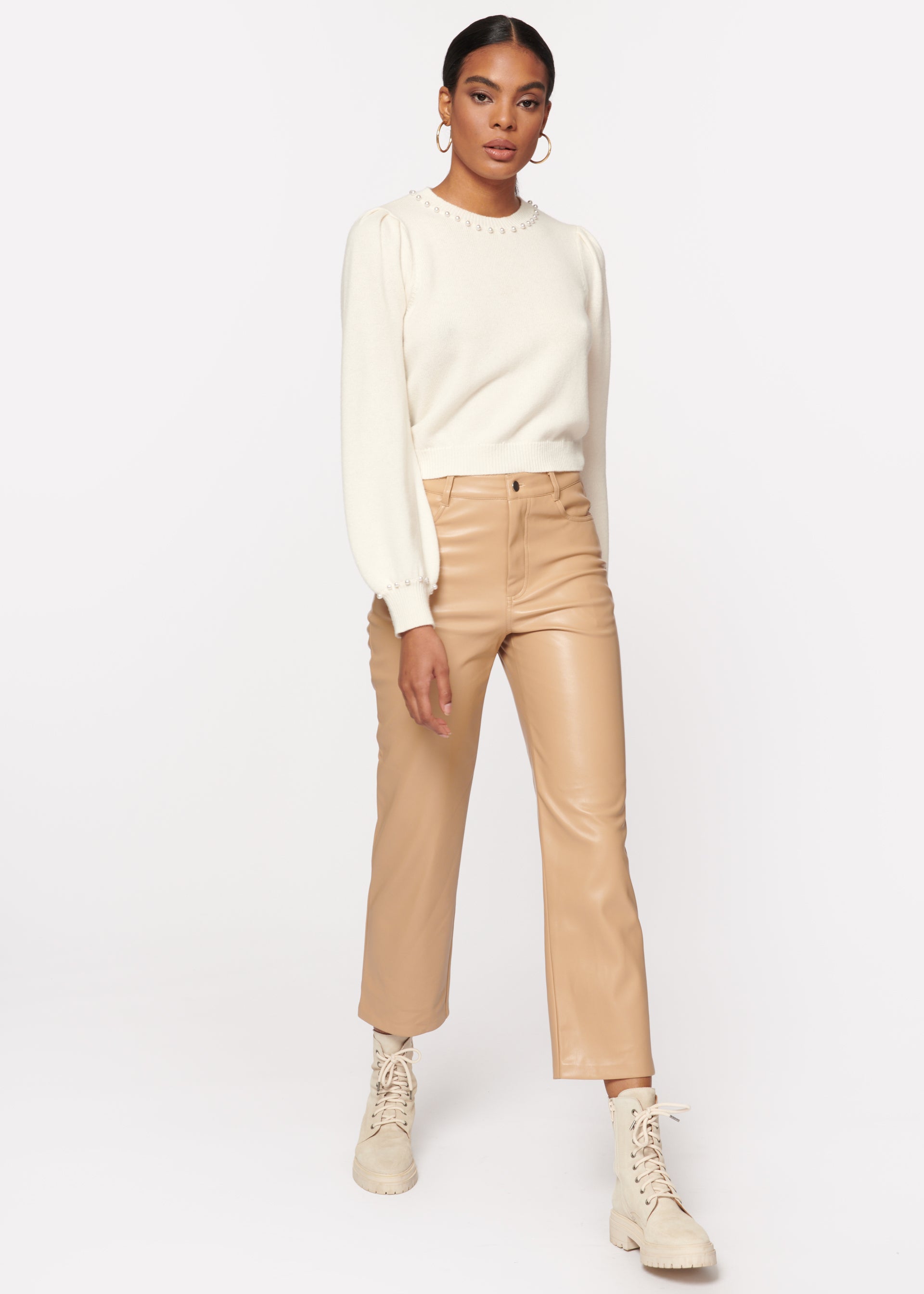 Hanie Vegan Leather Pant Soy