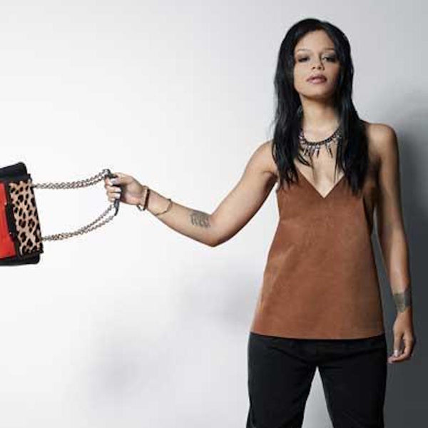 FEFE DOBSON KNOWS HOW TO ROCK HER SUEDE CAMI