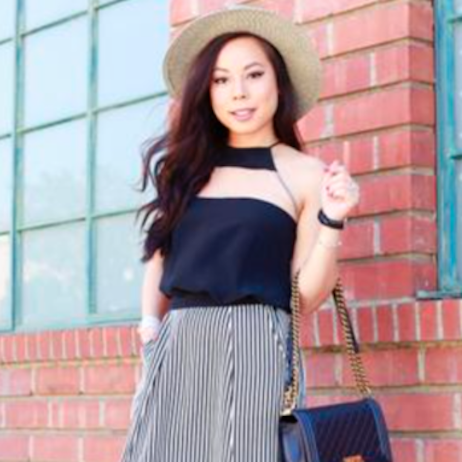 AN DYER FROM HAUTE PINK PRETTY GETS GLAM WITH OUR HIGH TOP CAMI
