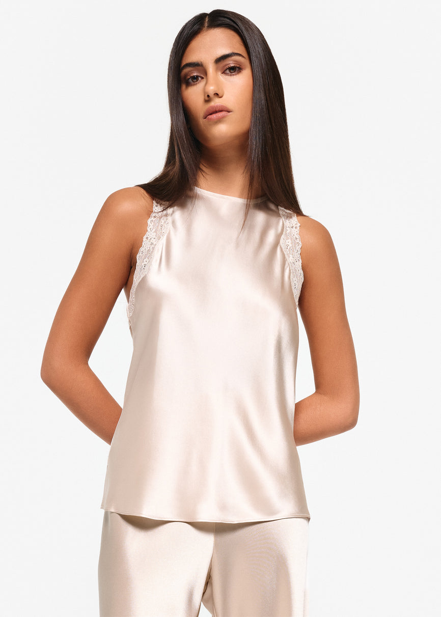 Malaga Cropped Camisole Gardenia
