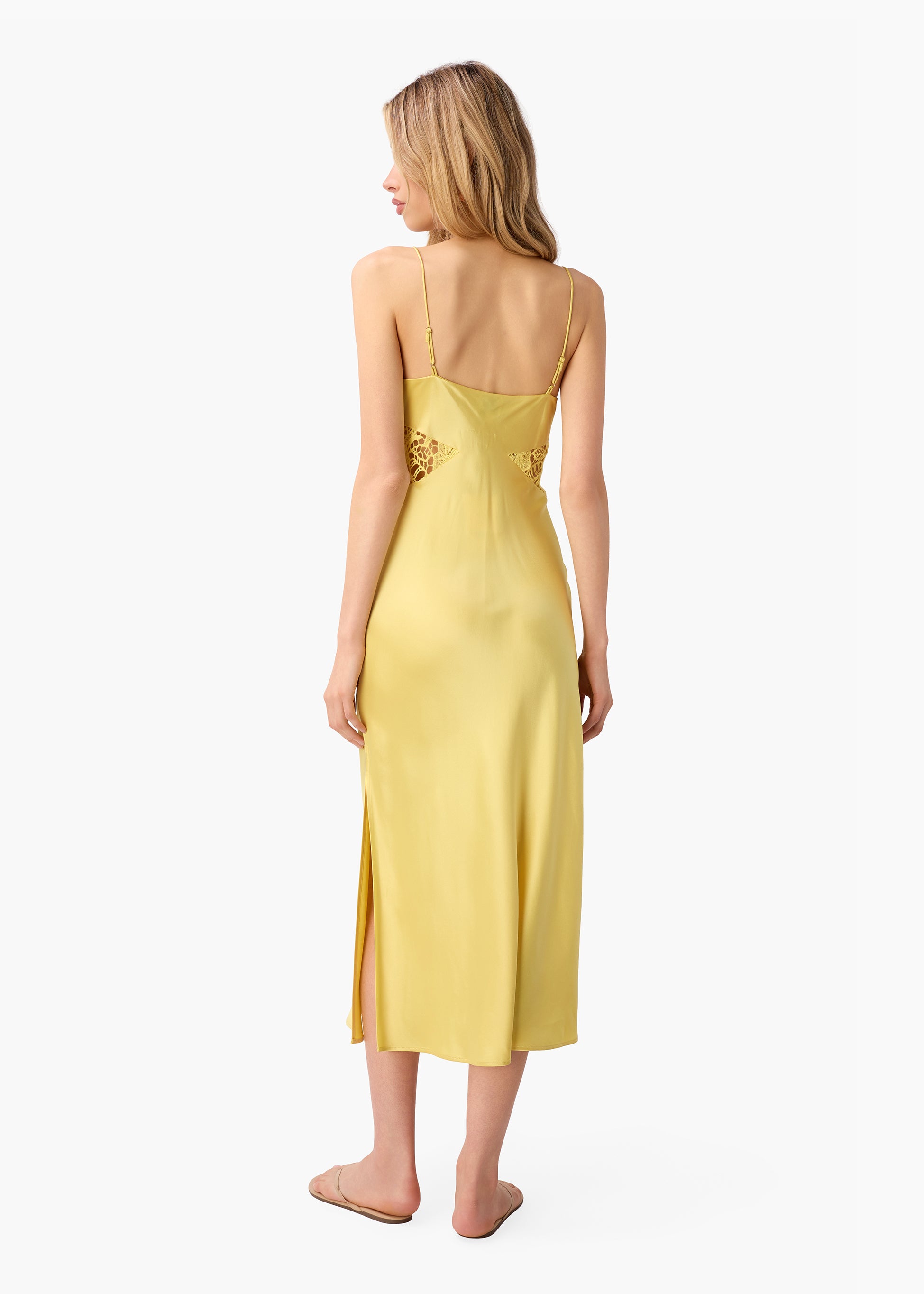 Carli Midi Dress Custard – CAMI NYC
