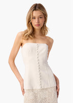 Imogene Strapless Dress Macadamia
