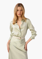 Crosby Silk Blouse Sea Glass