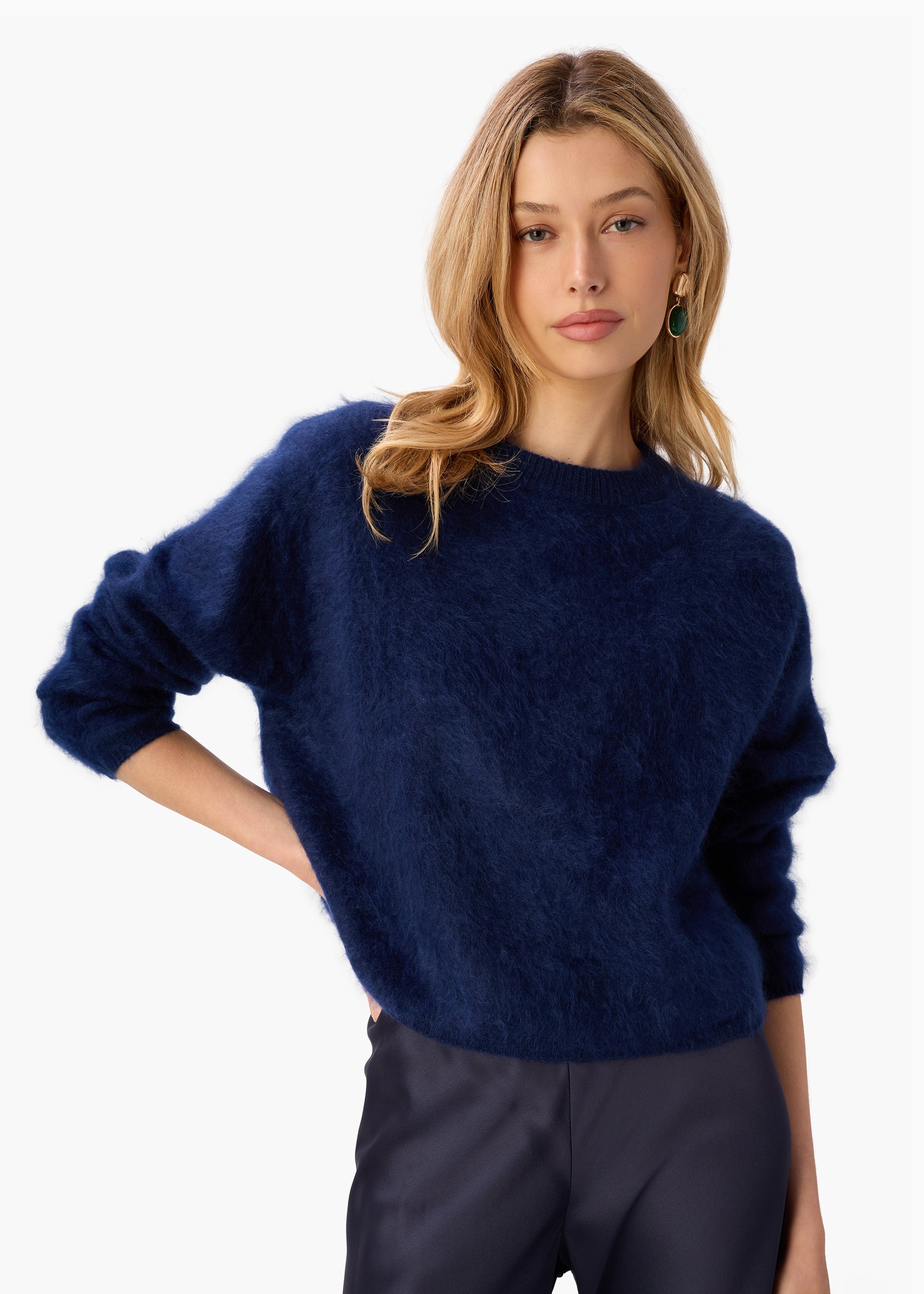 Niall Cashmere Sweater Navy