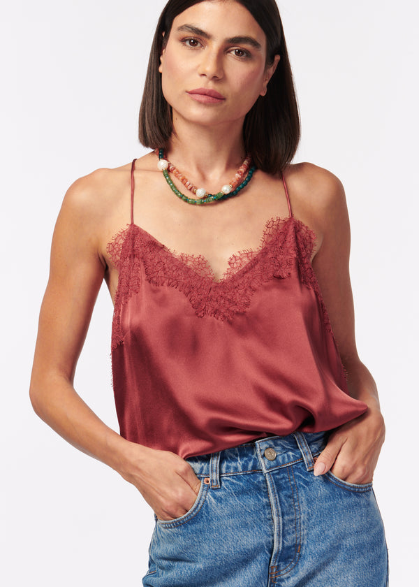 Racer Charmeuse Cami Spice