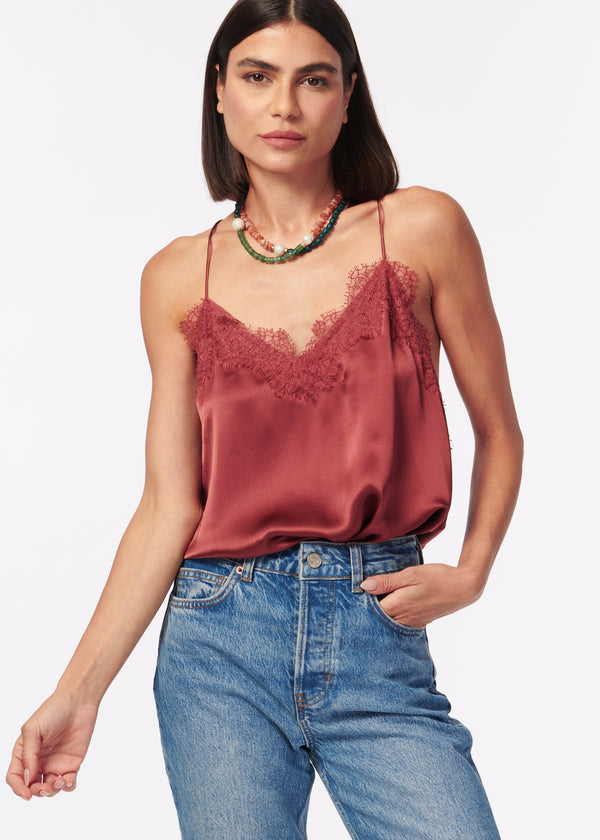 Racer Charmeuse Cami Spice