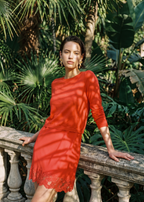Jaye Cropped Knit Top Goji