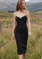 Sipsy Lace Midi Dress Black