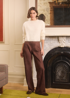 Bristol Mid Rise Jacquard Pant Umber