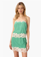Inez Silk Mini Skirt Meadow