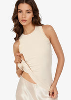 Rian Rib Knit Tank Bone