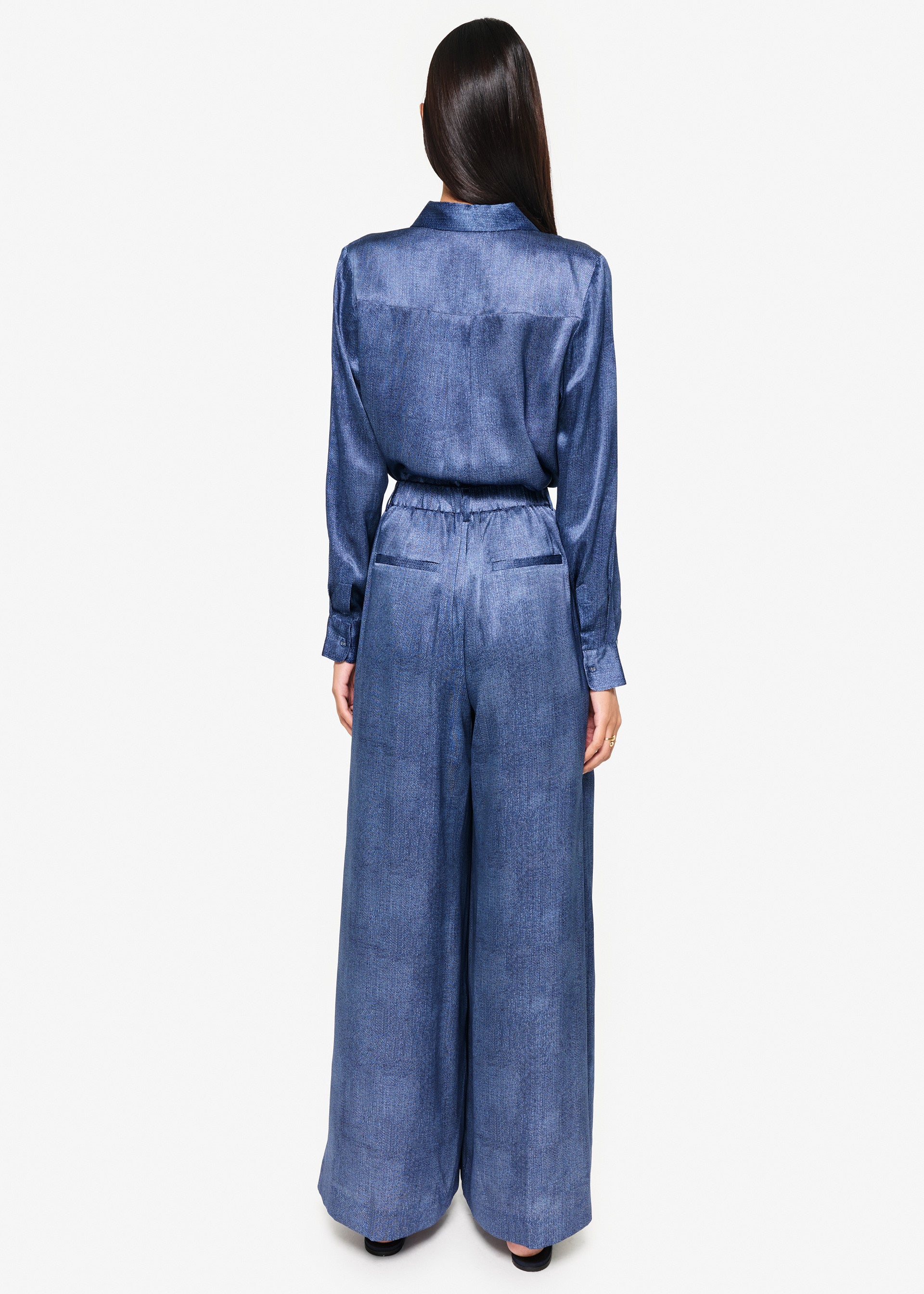 Crosby Silk Blouse Raw Denim