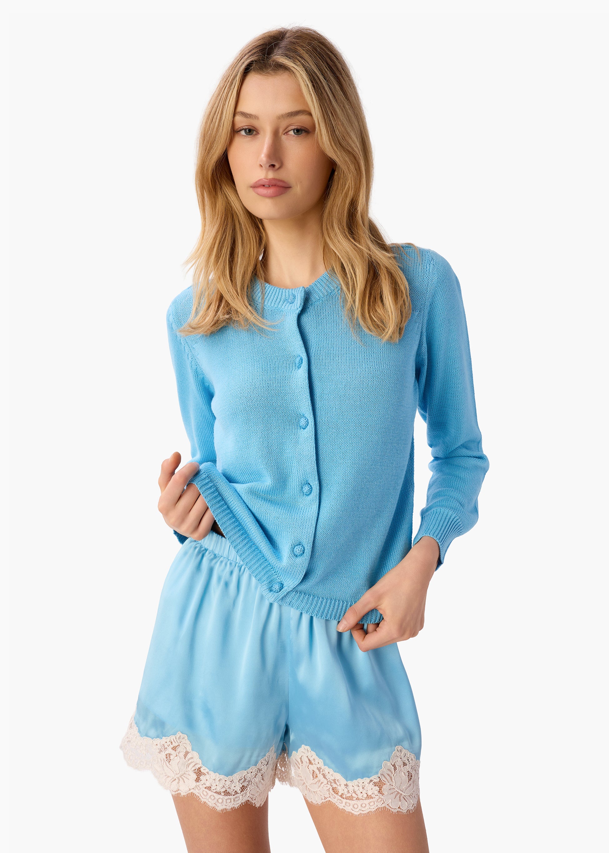 Rufina Cardigan Blue Grotto – CAMI NYC