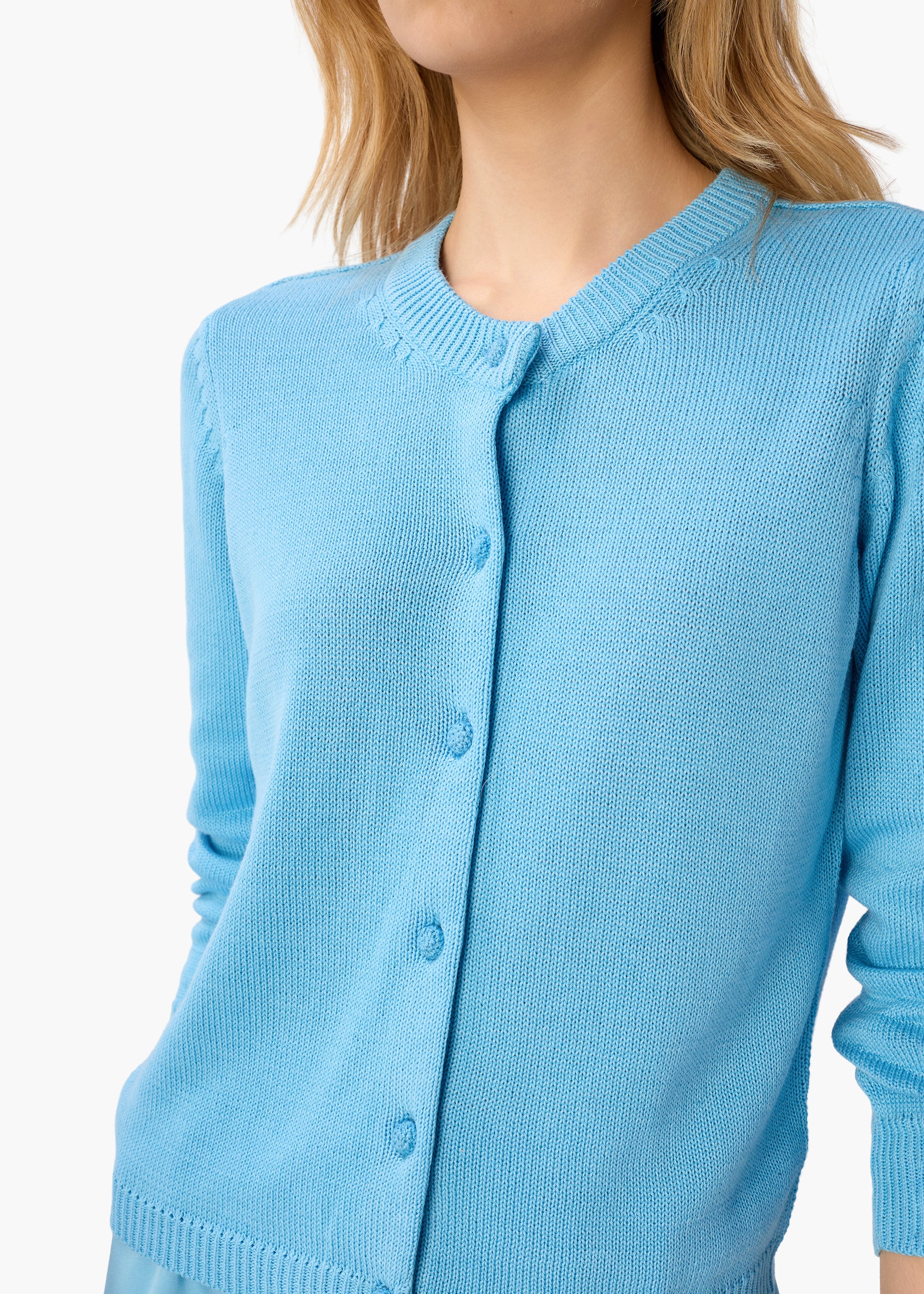 トップス Mmeeme Feather knit cami cardigan Blue Rufina Cardigan Blue Grotto – CAMI NYC