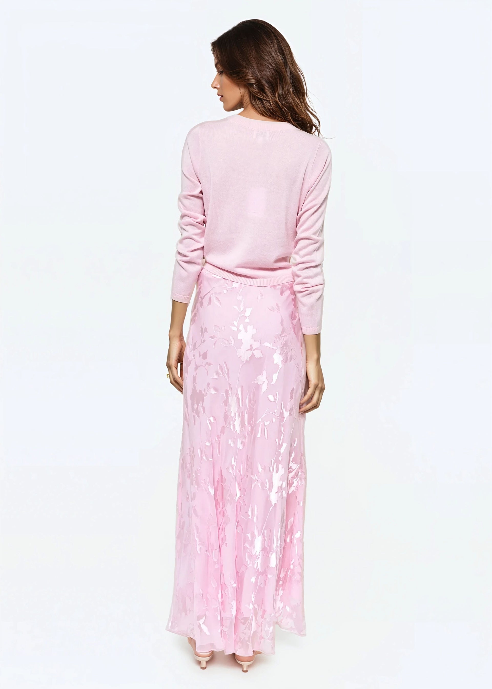 Jayna Mid Rise Burnout Skirt Dogwood