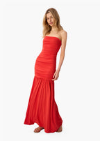 Waverly Strapless Dress Goji