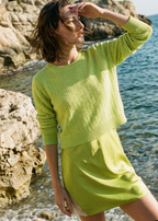 Lesley Cropped Sweater Key Lime