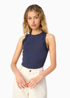 Rian Rib Knit Tank Harbor