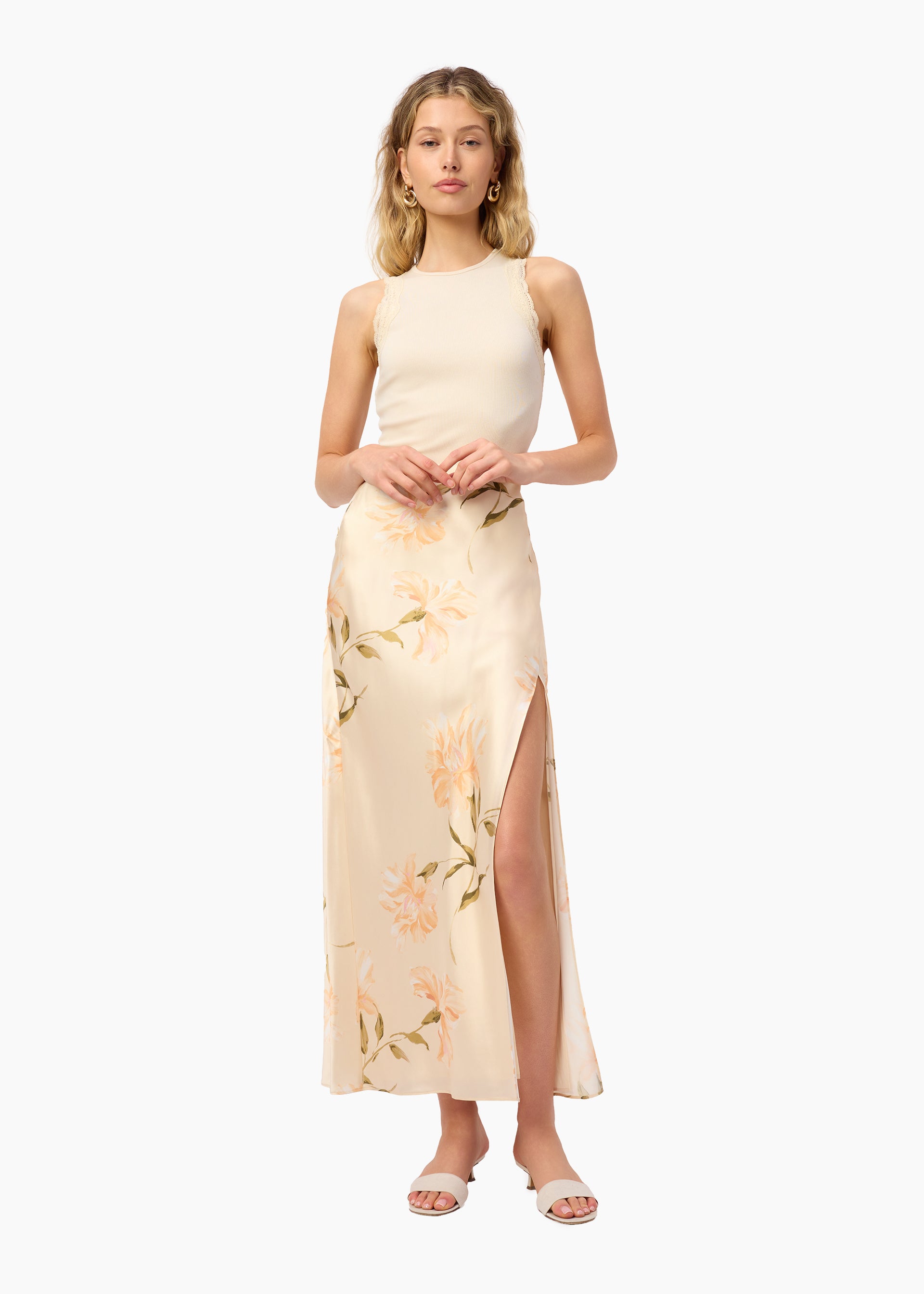 Slit Skirt Daylily – CAMI NYC