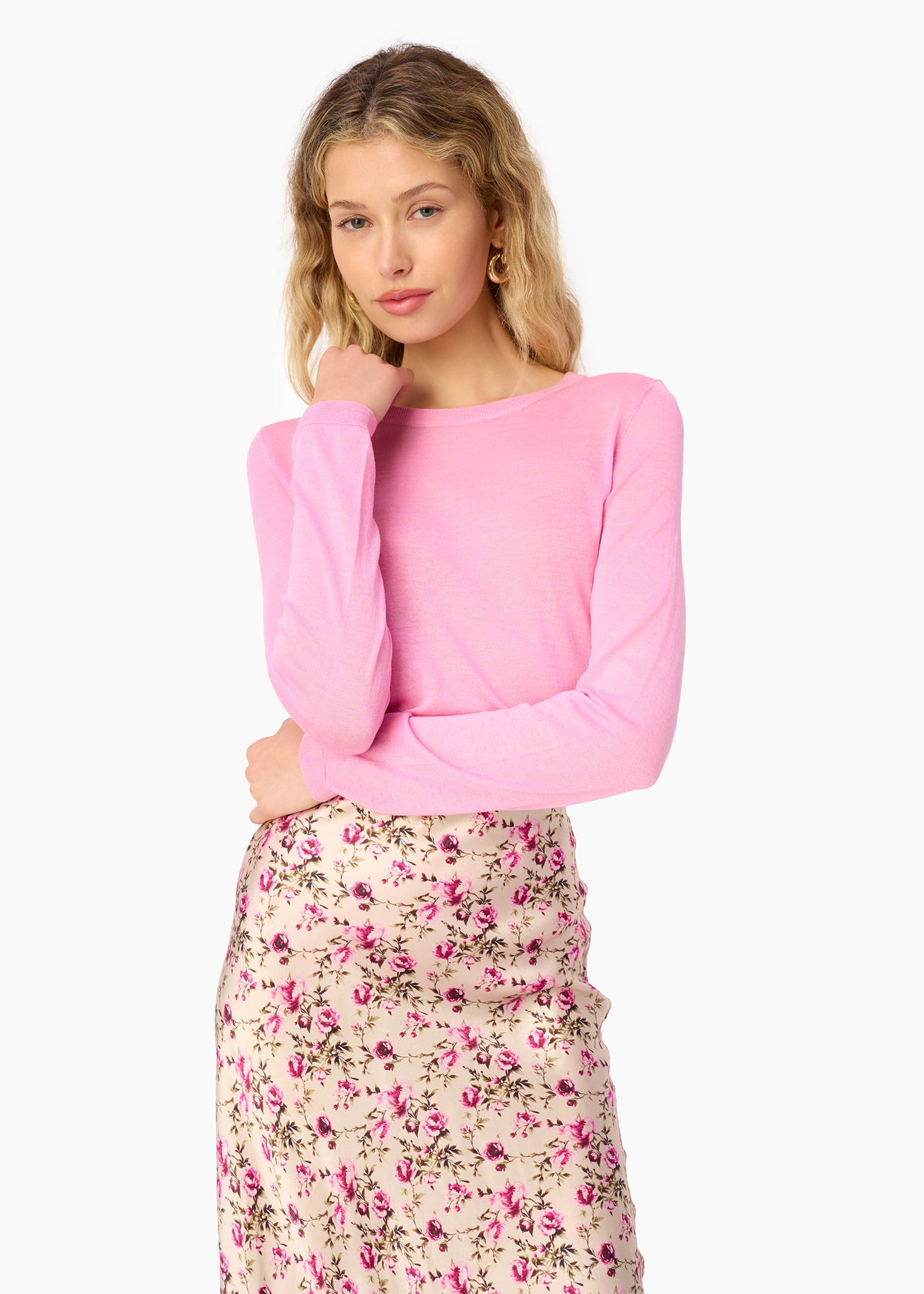 Jaime Lightweight Knit Top Camellia