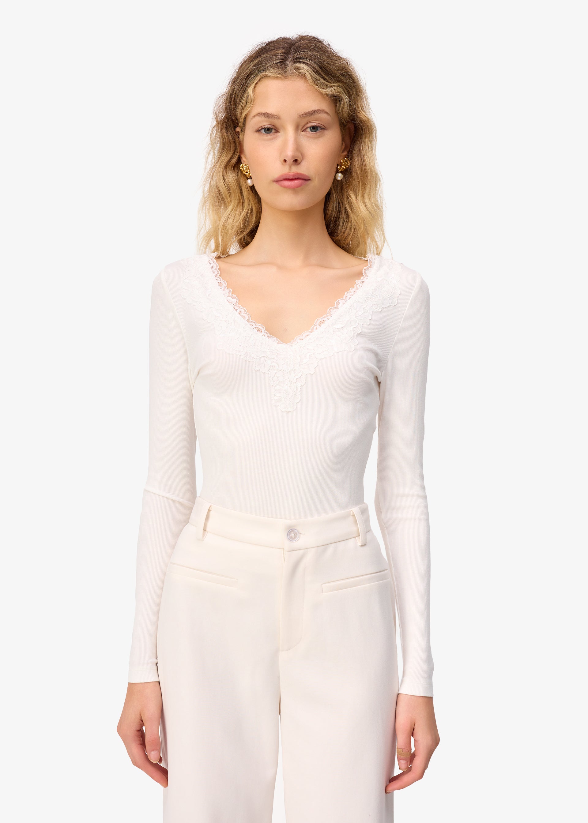 cami nyc Rooney Rib Knit Top White