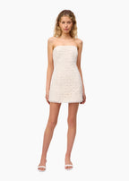 Yareli Crochet Mini Dress Macadamia