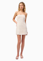 Yareli Crochet Mini Dress Macadamia