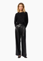 Andorra High Rise Vegan Leather Pant Black