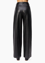 Andorra High Rise Vegan Leather Pant Black