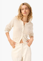 Dresden Cropped Cardigan Macadamia