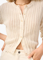 Dresden Cropped Cardigan Macadamia
