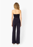 Iman Corduroy Strapless Top Navy