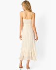 Esmeralda Metallic Chiffon Dress White