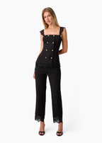 Cheyenne High Rise Cropped Pant Black