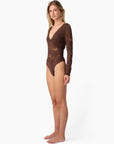 Nami Lace Bodysuit Sable