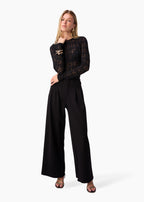 Meli Stretch Lace Top Black