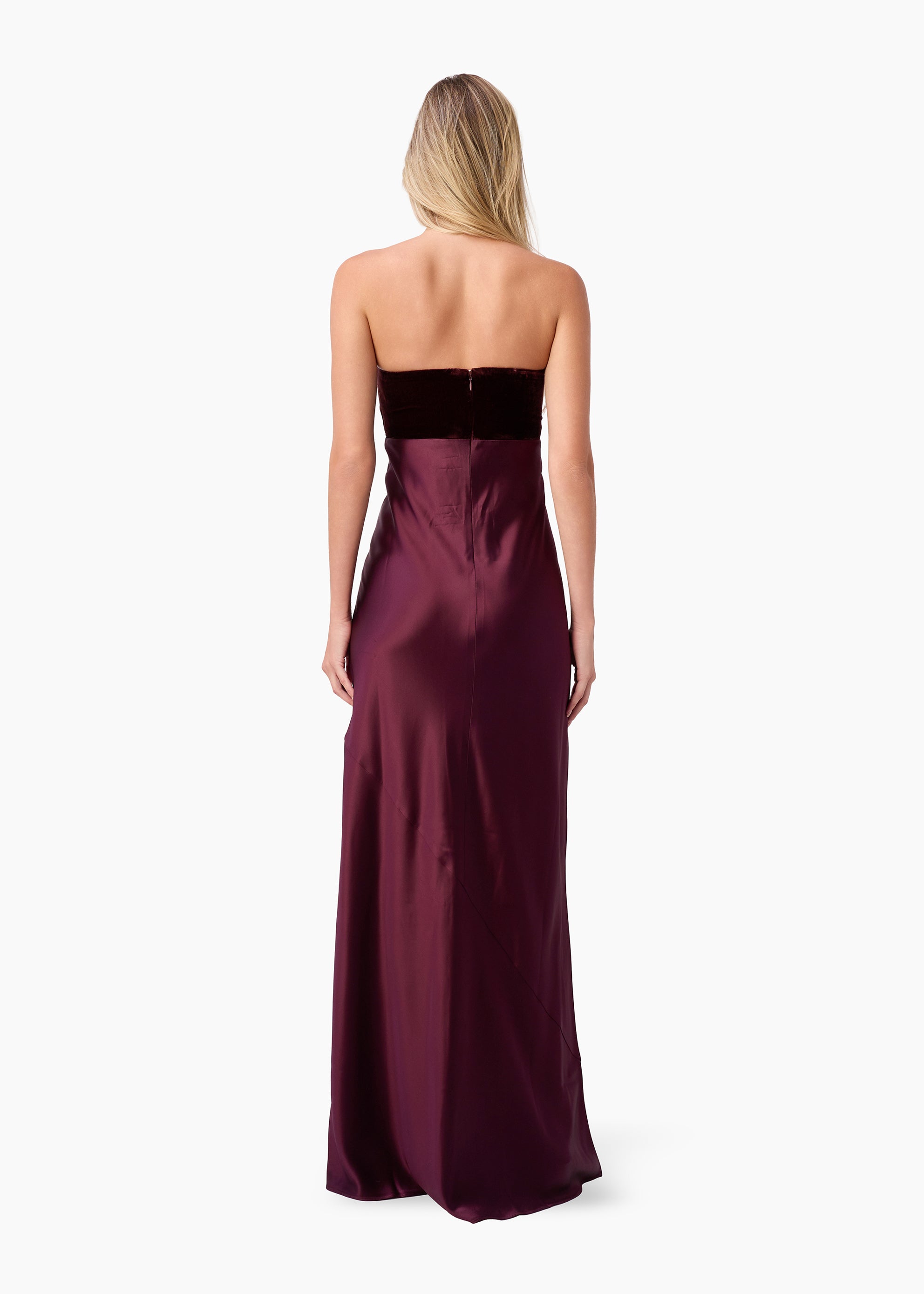 Lavinia Strapless Gown Cranberry