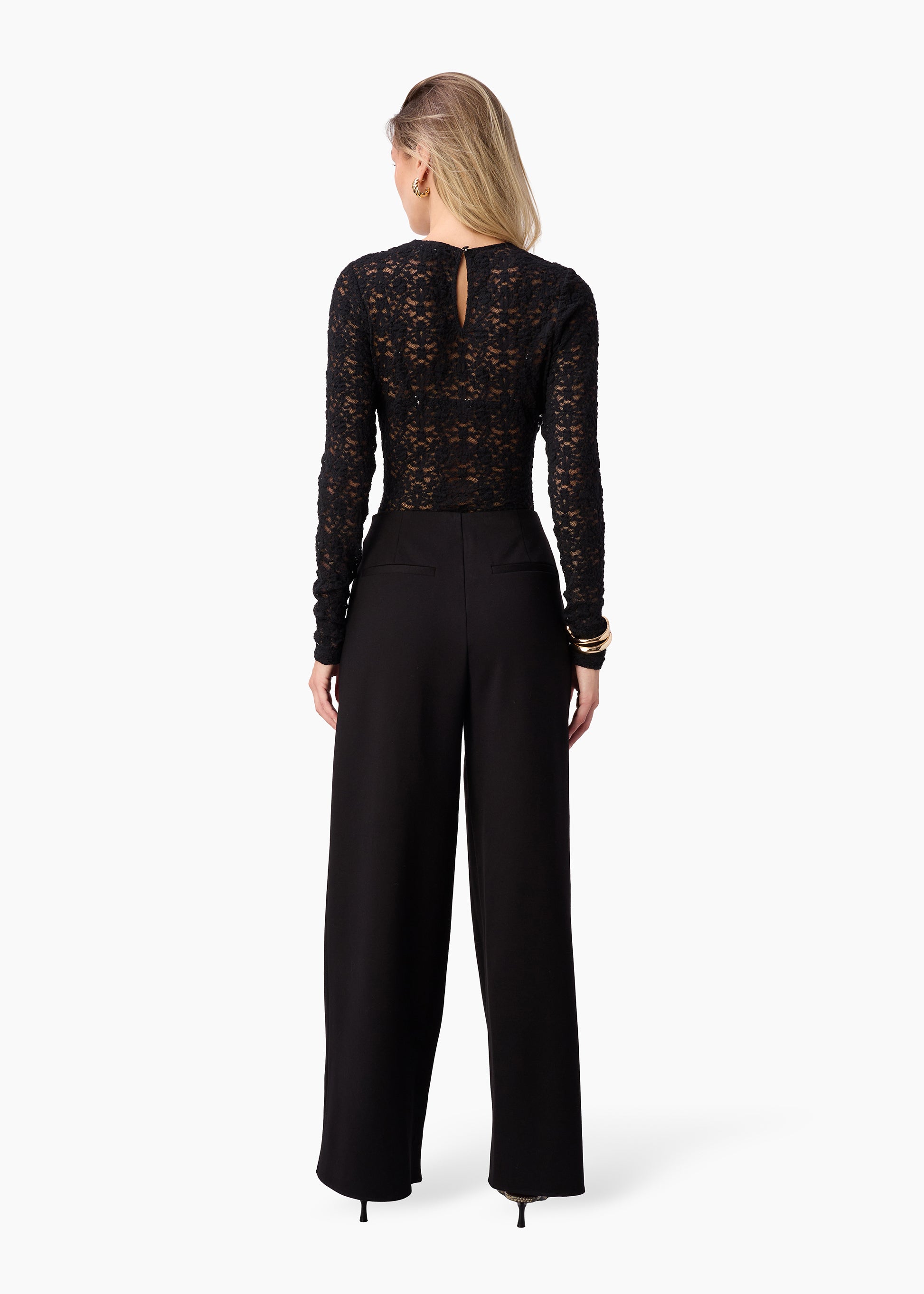 Meli Stretch Lace Top Black