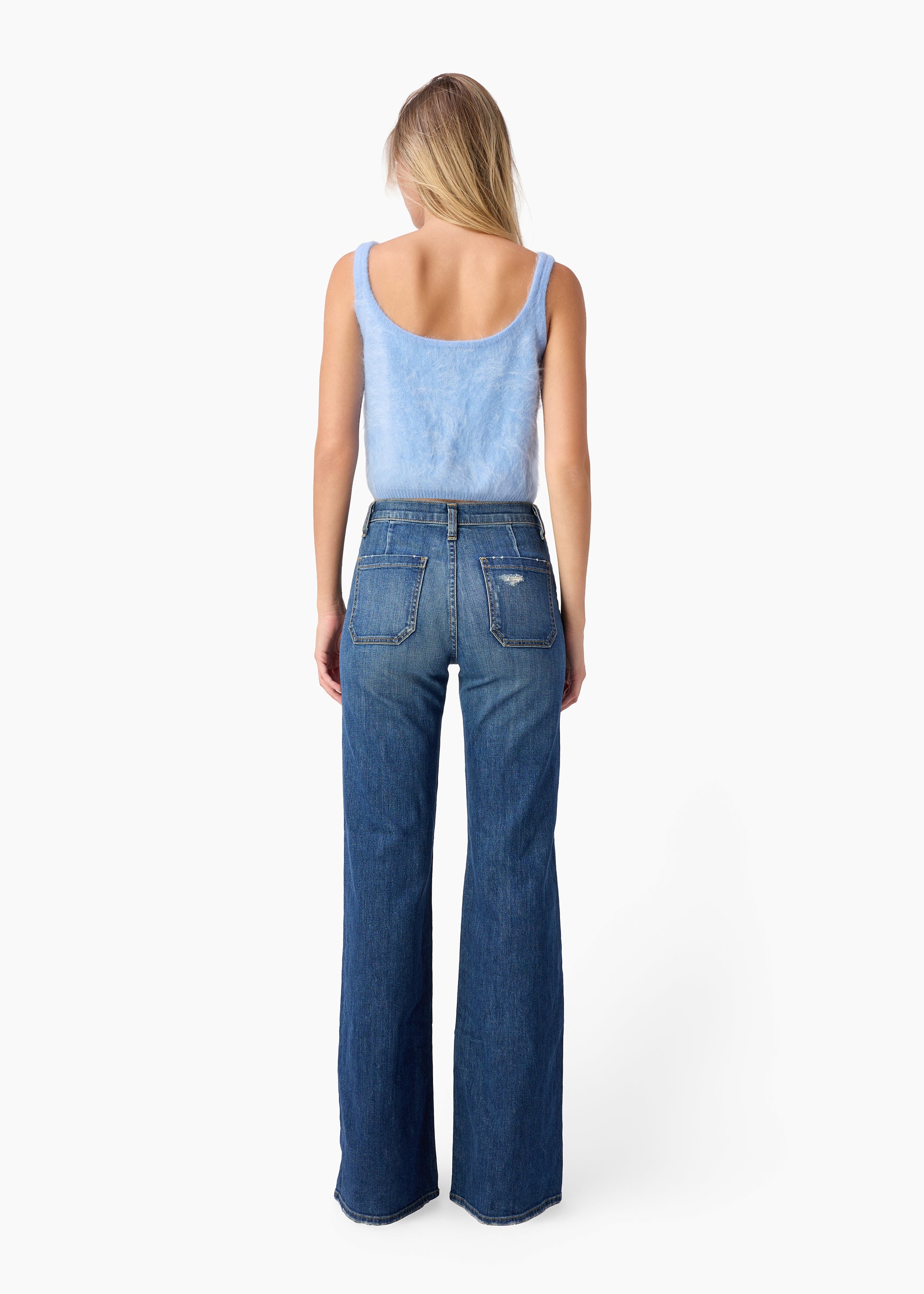 Ami Cashmere Tank Cerulean – CAMI NYC