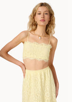 Sofie Lace Cropped Camisole Buttercup