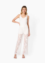 Minerva Lace Pant White