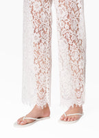 Minerva Lace Pant White