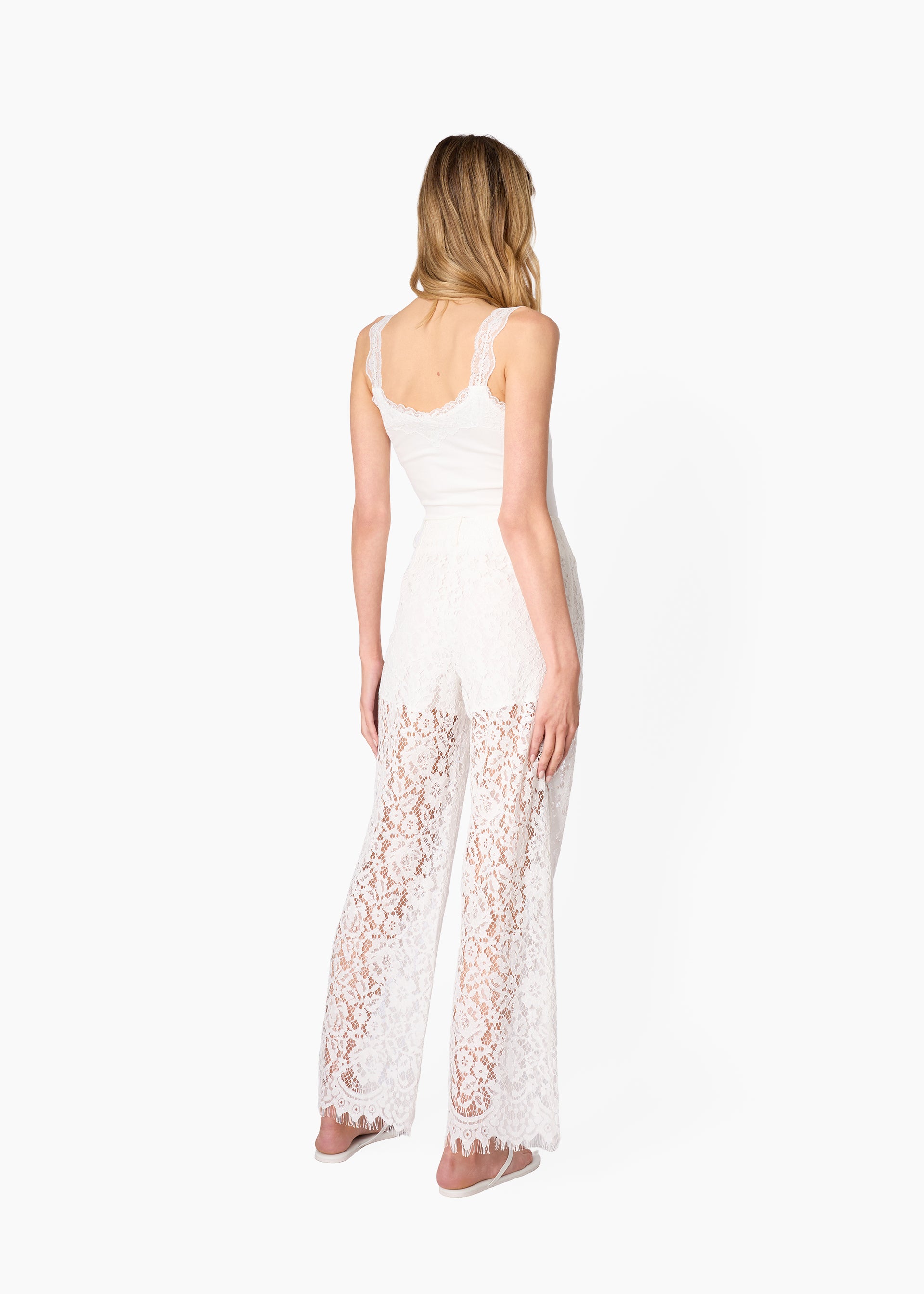 Minerva Lace Pant White