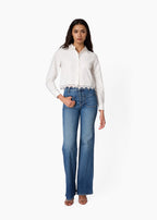 Laya Cotton Poplin Top White