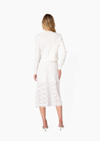 Aylin Lace Midi Skirt White