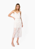 Racer Charmeuse Camisole White
