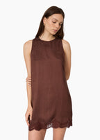 Ingram Jacquard Shift Dress Umber