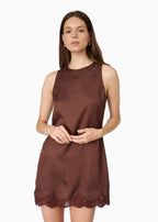Ingram Jacquard Shift Dress Umber