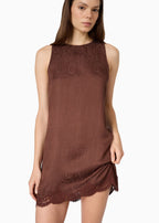 Ingram Jacquard Shift Dress Umber